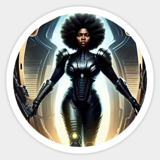 Black Beauty: Sci-Fi Style T-Shirt Sticker